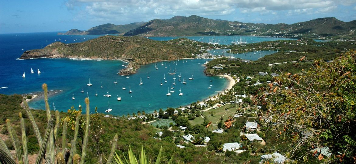 Spectacular vistas of English and Falmouth Harbours from Shirley Heights Photo Credit Antigua Barbuda Tourism