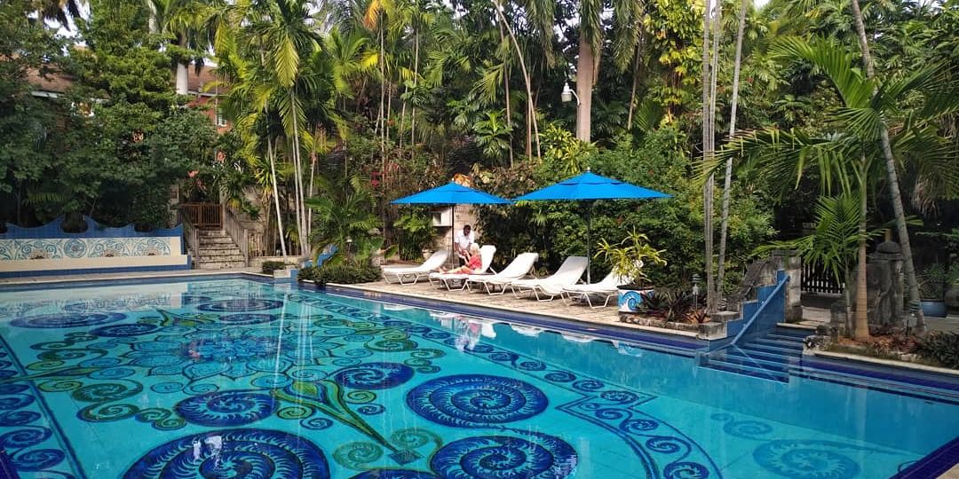 The pool at Graycliff Hotel is striking with colorful mosaic tiles Photo Credit Graycliff Hotel