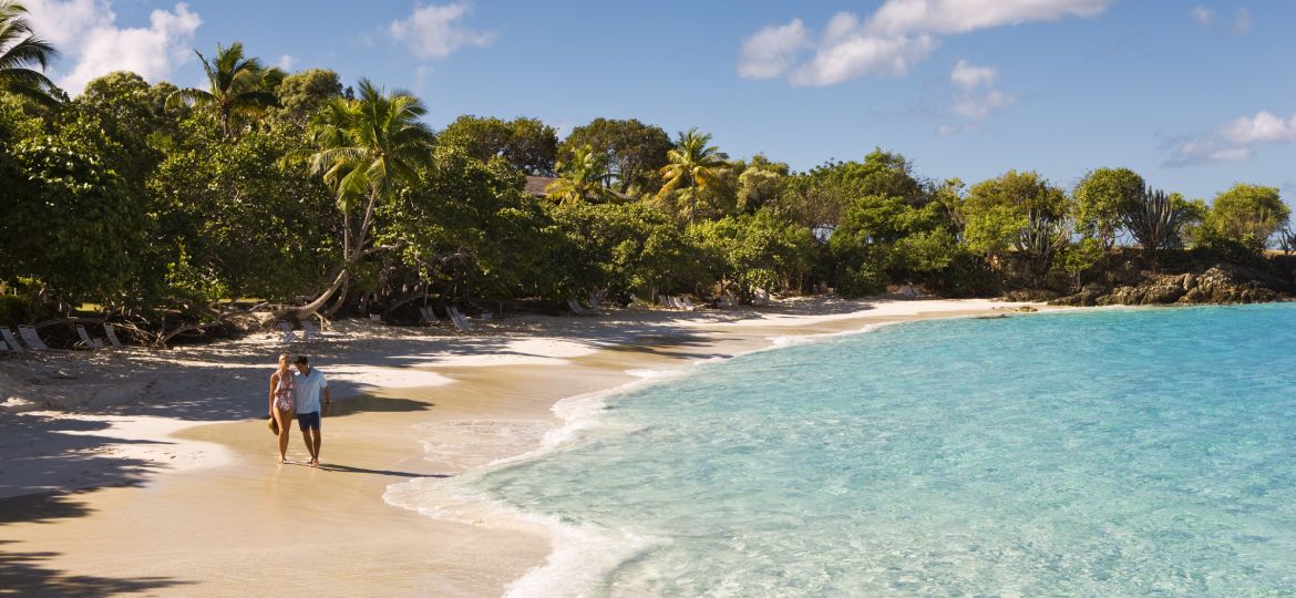 Caneel Bay Beach in St. John, U.S. Virgin Islands is one of the top-performing destinations in the Caribbean Photo Credit USVI Dept. Tourism