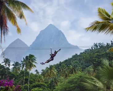 Ziplining in Soufriere is a must-do for adventure travelers Photo Credit Saint Lucia Tourism Authority