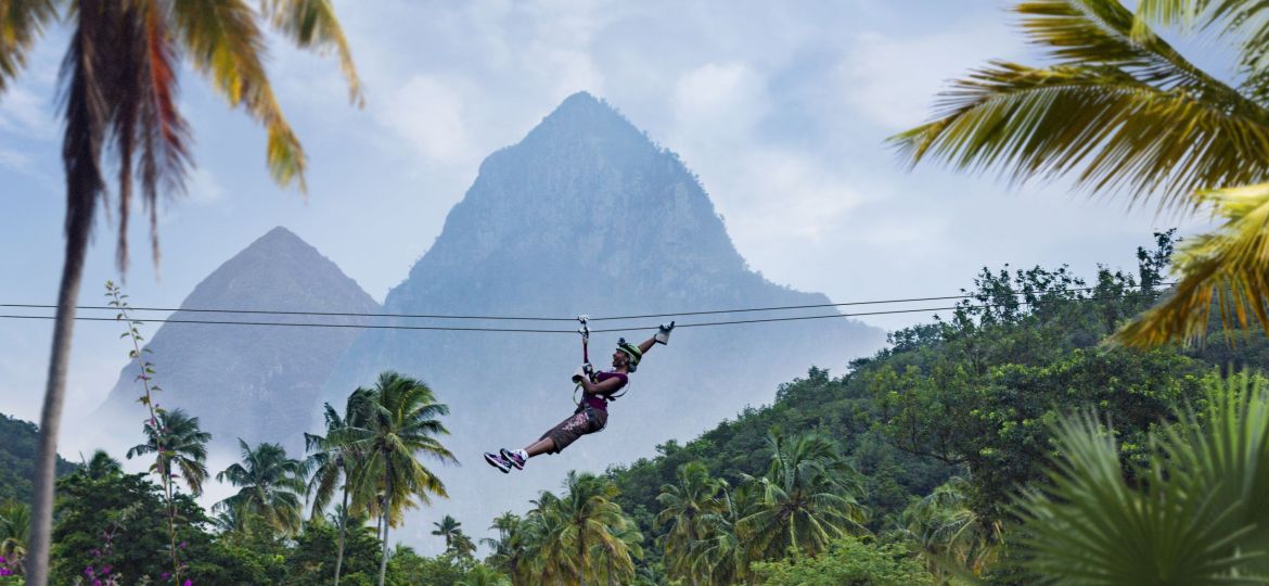 Ziplining in Soufriere is a must-do for adventure travelers Photo Credit Saint Lucia Tourism Authority