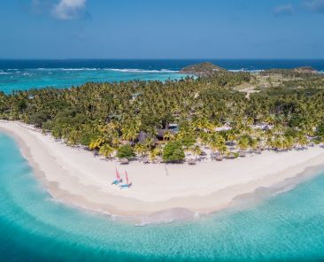 Palm Island Resort is a private island retreat with 41 upscale rooms , suites and a spa Photo Credit Palm Island