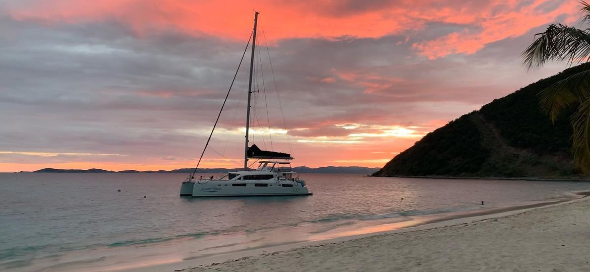 Magical sunsets over White Bay in Jost Van Dyke Photo Credit Soggy Dollar Bar